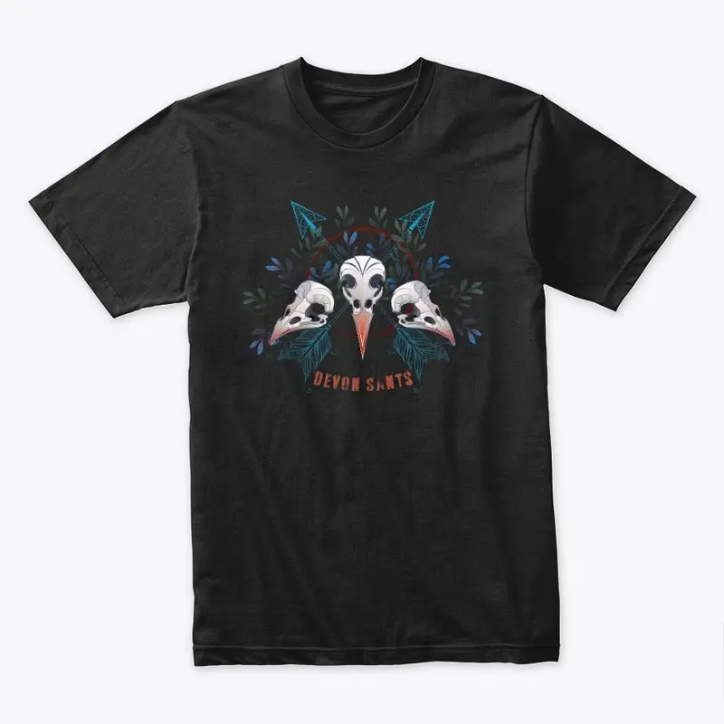 Bird Skull Tee, and Hoodie