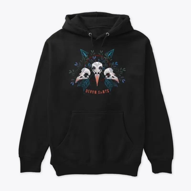 Bird Skull Tee, and Hoodie